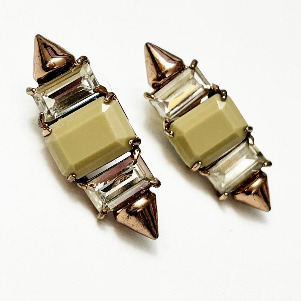 Upcycled J. Crew Rose Gold Spike Earrings